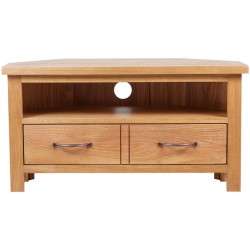 vidaXL TV-Schrank mit Schublade 88x42x46 cm Massivholz Eiche