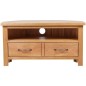vidaXL TV-Schrank mit Schublade 88x42x46 cm Massivholz Eiche