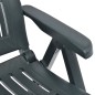 vidaXL Verstellbare Gartenstühle 2 Stk. Kunststoff Grün vidaXL Verstellbare Gartenstühle 2 Stk. Kunststoff Grün
