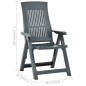 vidaXL Verstellbare Gartenstühle 2 Stk. Kunststoff Grün vidaXL Verstellbare Gartenstühle 2 Stk. Kunststoff Grün