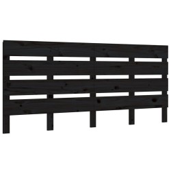 vidaXL Kopfteil Schwarz 140x3x80 cm Massivholz Kiefer