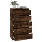 vidaXL Schubladenschrank Räuchereiche 60x36x103 cm Holzwerkstoff vidaXL Schubladenschrank Räuchereiche 60x36x103 cm Holzwerkstoff