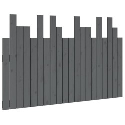 vidaXL Wand-Kopfteil Grau 127,5x3x80 cm Massivholz Kiefer