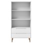 vidaXL Bücherregal MOLDE Weiß 85x35x170,5 cm Massivholz Kiefer