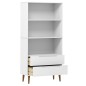 vidaXL Bücherregal MOLDE Weiß 85x35x170,5 cm Massivholz Kiefer