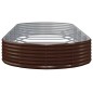 vidaXL Hochbeet Pulverbeschichteter Stahl 373x140x36 cm Braun vidaXL Hochbeet Pulverbeschichteter Stahl 373x140x36 cm Braun