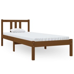 vidaXL Massivholzbett Honigbraun 75x190 cm