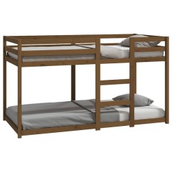 vidaXL Etagenbett Honigbraun 90x190 cm Massivholz Kiefer