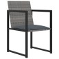 9-tlg. Garten-Essgruppe mit Kissen Poly Rattan Grau 9-tlg. Garten-Essgruppe mit Kissen Poly Rattan Grau