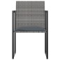 9-tlg. Garten-Essgruppe mit Kissen Poly Rattan Grau 9-tlg. Garten-Essgruppe mit Kissen Poly Rattan Grau