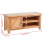 vidaXL TV-Schrank 103x36x46 cm Massivholz Eiche vidaXL TV-Schrank 103x36x46 cm Massivholz Eiche