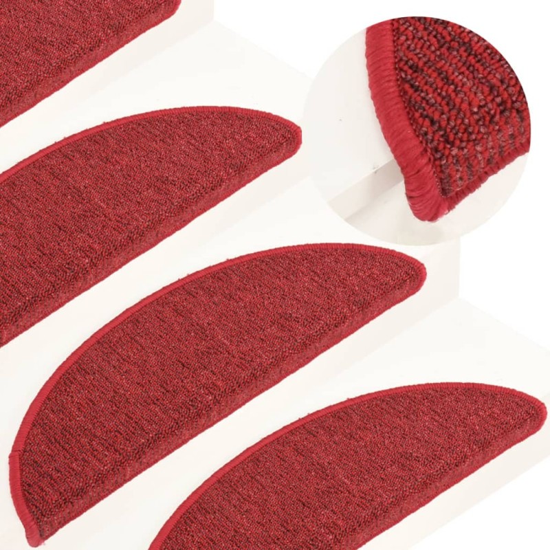 vidaXL Treppenmatten 15 Stk. Rot 56x17x3 cm vidaXL Treppenmatten 15 Stk. Rot 56x17x3 cm