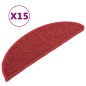 vidaXL Treppenmatten 15 Stk. Rot 56x17x3 cm vidaXL Treppenmatten 15 Stk. Rot 56x17x3 cm