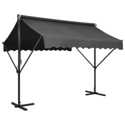 vidaXL Freistehende Markise 300x300 cm Anthrazit 