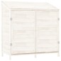 vidaXL Geräteschuppen Weiß 102x52x112 cm Massivholz Tanne vidaXL Geräteschuppen Weiß 102x52x112 cm Massivholz Tanne