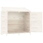 vidaXL Geräteschuppen Weiß 102x52x112 cm Massivholz Tanne vidaXL Geräteschuppen Weiß 102x52x112 cm Massivholz Tanne