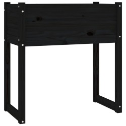vidaXL Pflanzkübel Schwarz 78x40x81 cm Massivholz Kiefer