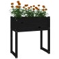 vidaXL Pflanzkübel Schwarz 78x40x81 cm Massivholz Kiefer vidaXL Pflanzkübel Schwarz 78x40x81 cm Massivholz Kiefer