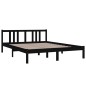 vidaXL Massivholzbett Schwarz 150x200 cm vidaXL Massivholzbett Schwarz 150x200 cm