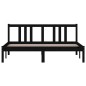 vidaXL Massivholzbett Schwarz 150x200 cm vidaXL Massivholzbett Schwarz 150x200 cm