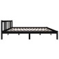 vidaXL Massivholzbett Schwarz 150x200 cm vidaXL Massivholzbett Schwarz 150x200 cm