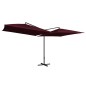 vidaXL Doppelsonnenschirm mit Stahlmast 250 x 250 cm Bordeauxrot vidaXL Doppelsonnenschirm mit Stahlmast 250 x 250 cm Bordeauxrot