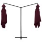 vidaXL Doppelsonnenschirm mit Stahlmast 250 x 250 cm Bordeauxrot vidaXL Doppelsonnenschirm mit Stahlmast 250 x 250 cm Bordeauxrot