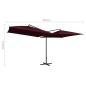 vidaXL Doppelsonnenschirm mit Stahlmast 250 x 250 cm Bordeauxrot vidaXL Doppelsonnenschirm mit Stahlmast 250 x 250 cm Bordeauxrot