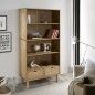 vidaXL Bücherregal OTTA mit 2 Schubladen Braun Massivholz Kiefer vidaXL Bücherregal OTTA mit 2 Schubladen Braun Massivholz Kiefer