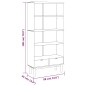 vidaXL Bücherregal OTTA mit 2 Schubladen Braun Massivholz Kiefer vidaXL Bücherregal OTTA mit 2 Schubladen Braun Massivholz Kiefer