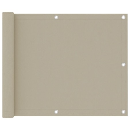 vidaXL Balkon-Sichtschutz Beige 75x300 cm Oxford-Gewebe