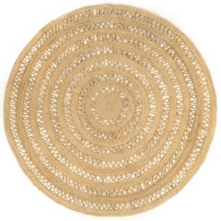 vidaXL Teppich Handgefertigt Geflochten Jute 240 cm