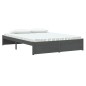 vidaXL Massivholzbett Grau 150x200 cm vidaXL Massivholzbett Grau 150x200 cm