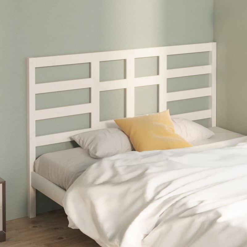 vidaXL Bett-Kopfteil Weiß 141x4x104 cm Massivholz Kiefer vidaXL Bett-Kopfteil Weiß 141x4x104 cm Massivholz Kiefer
