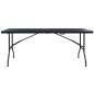 vidaXL Gartentisch Klappbar Schwarz 180×75×72 cm HDPE Rattan-Optik vidaXL Gartentisch Klappbar Schwarz 180×75×72 cm HDPE Rattan-Optik