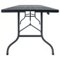 vidaXL Gartentisch Klappbar Schwarz 180×75×72 cm HDPE Rattan-Optik vidaXL Gartentisch Klappbar Schwarz 180×75×72 cm HDPE Rattan-Optik