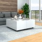 vidaXL Couchtisch Hochglanz-Weiß 100x100x35 cm vidaXL Couchtisch Hochglanz-Weiß 100x100x35 cm
