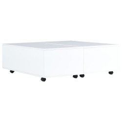 vidaXL Couchtisch Hochglanz-Weiß 100x100x35 cm