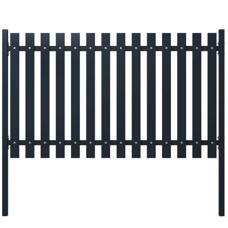 vidaXL Zaunfeld Anthrazit 174,5x75 cm Pulverbeschichteter Stahl vidaXL Zaunfeld Anthrazit 174,5x75 cm Pulverbeschichteter Stahl