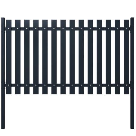 vidaXL Zaunfeld Anthrazit 174,5x75 cm Pulverbeschichteter Stahl