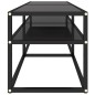 vidaXL TV-Schrank Schwarz 140x40x40,5 cm Hartglas