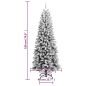 vidaXL Künstlicher Weihnachtsbaum Beschneit 180 cm PVC&PE vidaXL Künstlicher Weihnachtsbaum Beschneit 180 cm PVC&PE