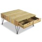 vidaXL Couchtisch 80 x 80 x 40 cm Teak Massiv vidaXL Couchtisch 80 x 80 x 40 cm Teak Massiv