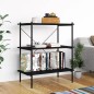 vidaXL Regal mit 3 Böden Schwarz 80x40x92 cm vidaXL Regal mit 3 Böden Schwarz 80x40x92 cm