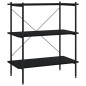 vidaXL Regal mit 3 Böden Schwarz 80x40x92 cm vidaXL Regal mit 3 Böden Schwarz 80x40x92 cm