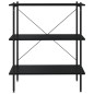 vidaXL Regal mit 3 Böden Schwarz 80x40x92 cm vidaXL Regal mit 3 Böden Schwarz 80x40x92 cm