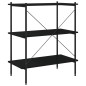 vidaXL Regal mit 3 Böden Schwarz 80x40x92 cm vidaXL Regal mit 3 Böden Schwarz 80x40x92 cm