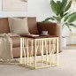 vidaXL Couchtisch Golden Edelstahl und Altholz Massiv vidaXL Couchtisch Golden Edelstahl und Altholz Massiv