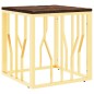 vidaXL Couchtisch Golden Edelstahl und Altholz Massiv vidaXL Couchtisch Golden Edelstahl und Altholz Massiv