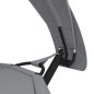 vidaXL Outdoor-Loungebett mit Dach Grau Stahl und Oxford-Stoff vidaXL Outdoor-Loungebett mit Dach Grau Stahl und Oxford-Stoff
